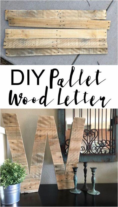 Wood Pallet Crafts, Outdoor Pallet, Wood Letter, Pallet Project, Pallet Decor, Recycled Pallets, Pallet Crafts, Diy Simple, Diy Holz