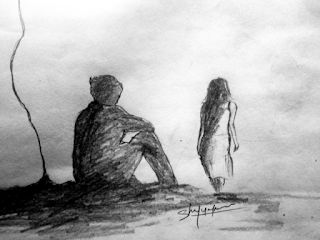 Lost love pencil drawing    waiting for the right time Lost love pencil drawing Lost love_Pencil Drawing 2019 Pencil Drawings Lost Love, Lost Sketch Drawings, Lost In Thoughts Drawing, Breakup Drawing, Lost Illustrations, Goodbye Drawing, Drawings Of Couples, Lost Sketch, Damaged Quotes