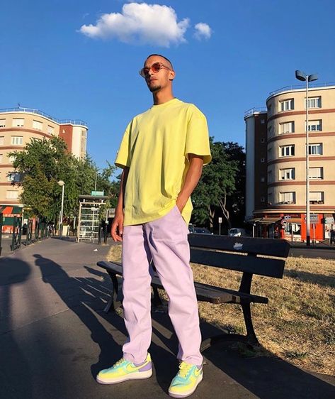 @bloodysire Mens Sunglasses Fashion, Guy Fits, Pastel Outfit, Hipster Man, Mens Trendy Outfits, Mens Fashion Streetwear, Stylish Mens Outfits, Streetwear Men Outfits, Men Fashion Casual Outfits