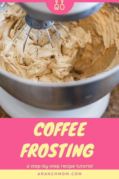 Fluffy, creamy coffee buttercream frosting is so easy and delicious! Your guests will rave!! Coffee Frosting Recipe, Coffee Buttercream Frosting, Fluffy Coffee, Coffee Frosting, Coffee Icing, Coffee Beverages, Coffee Buttercream, Frosting Recipes Easy, Cake Frosting Recipe