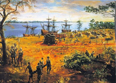 1607 - Jamestown Settlement Established Jamestown Va, Roanoke Colony, Southern Colonies, Jamestown Colony, Massachusetts Bay Colony, Plymouth Colony, Colonial Times, American Colonies, Colonial America