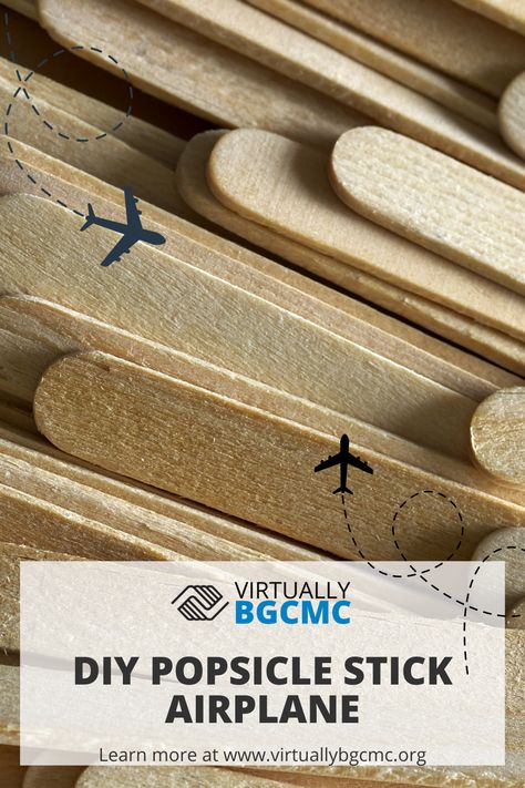 Create your own Popsicle Stick Airplane with this fun craft Popsicle Stick Crafts Airplane, Popsicle Airplane, Airplane With Popsicle Sticks, Clothes Pin Airplane, Popsicle Stick Airplane, Craft Airplane, Airplane Template, Diy Wooden Airplane, Ice Cream Stick Craft