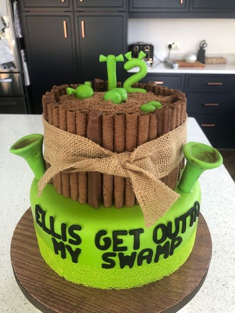 Cool FREE Editable Shrek Birthday Invitation Swamp Cake, Shrek Swamp, Shrek Ears, Shrek Birthday, Shrek Cake, Shrek Party, 21 Bday, 12th Birthday Cake, Bday Pics