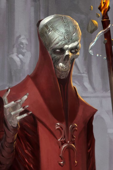 Red Wizard Of They, Red Necromancer, Red Wizard Dnd, Lich Dnd, Wizard Rpg, Red Wizard, Dnd Homebrew, Dark Wizard, Heroic Fantasy