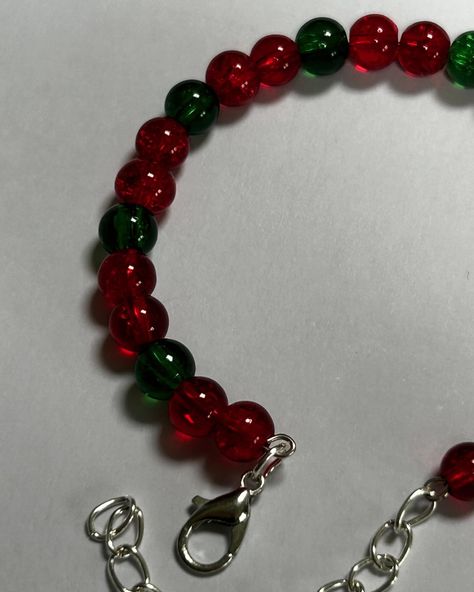 Handmade red and green bracelet £7 + delivery. #beadedjewellery #jewelry #bracelet #smallbusiness #handmade Red And Green Bracelet, Green Bracelet, July 16, Jewelry Bracelet, Beaded Jewelry, Bracelet, Green, Red, On Instagram