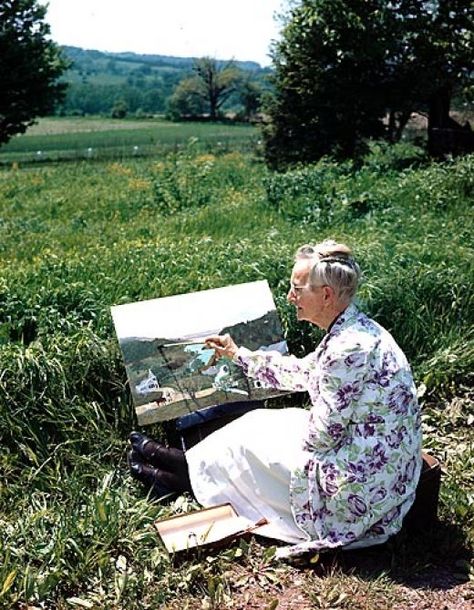 The Artist, Grandma Moses and Her Paintings Grandma Moses, Tasha Tudor, Cc Cycle 3, Marjolein Bastin, Artists At Work, Artist Studios, Artists Studios, Pierre Auguste, Cycle 3