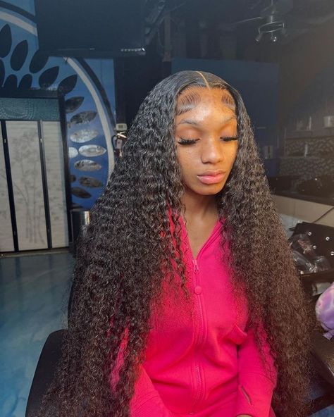 Middle Part Curly Frontal Wig, Deep Wave Vacation Hair, 34 Inch Deep Wave Wig, Deep Wave Frontal Wig Middle Part, Deep Wave Frontal Wig Hairstyles No Part, Wet Wavy Lace Front Wigs Styles, Deepwave Wig Hairstyles For Black Women, No Part Deep Wave Wig, Middle Part Deep Wave Wig