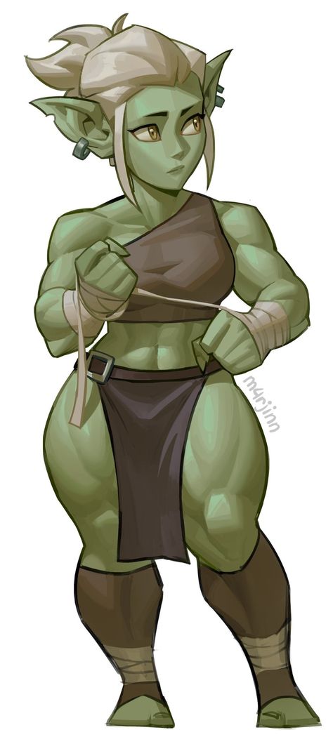 Goblin Girl, Female Orc, Goblin Art, Girl Gamer, Darkest Dungeon, Fantasy Races, Dungeons And Dragons Characters, Dnd Art, Fantasy Rpg