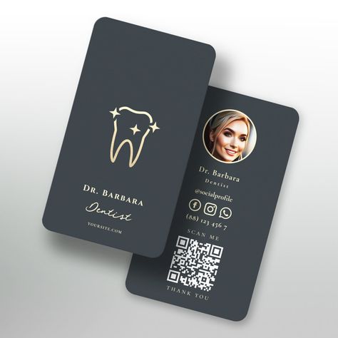 Dental Decor, Logo Clinic, Doctor Business Cards, Dental Business Cards, Logo Dc, Medical Business Card, Dental Business, Dentist Logo, Gold Tooth