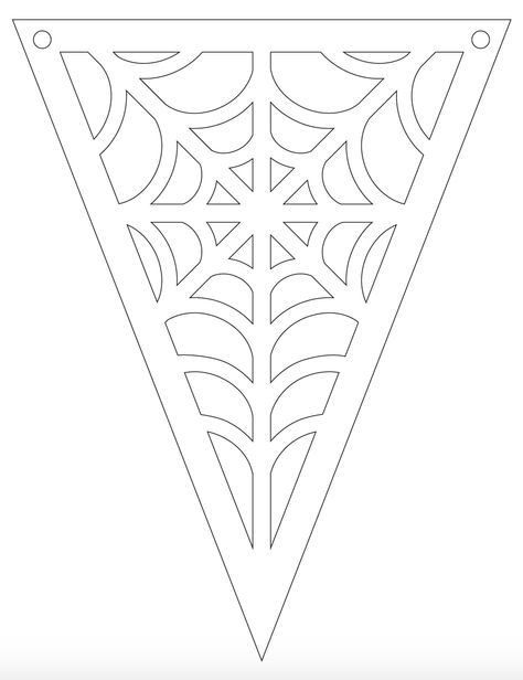 spiderweb banner halloween #cricut Spiderweb Template, Spiderweb Silhouette, Spider Web Cutout Paper, Spiderweb Paper Cutout, Spider Web Svg, Wall Stencils Diy, Halloween Coloring Sheets, Halloween Applique, Tattoo Outline Drawing