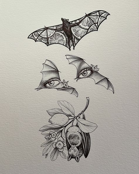 Batty bout you 🦇👁️🍊 And tattoos too 🧡 Semi spooky season non traditional Halloween tattoo ideas for you. Available designs, not yet uploaded, hmu if interested 💖 #fruitbat #battattoo #batsarecool #feelingbatty #babybat #bats #batsofinstagram #tattooflash #tattooart #tattooillustration #tattoodrawing #halloweentattoo #flashsheet #tattoodesigns #tattooideas #torontotattooartist Traditional Halloween Tattoo, Bat Tattoo Ideas, Halloween Tattoo Ideas, Traditional Halloween, Bat Tattoo, Fruit Bat, Baby Bats, Halloween Tattoo, Tattoo Illustration