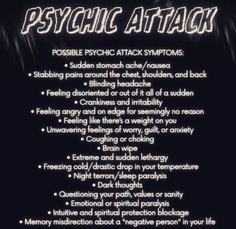 Spiritual Attack Signs, Psychic Attack Signs, Psychic Development Learning, Metaphysical Spirituality, Parapsychology, Spirituality Affirmations, Psychic Attacks, Spiritual Psychology, Spiritual Awakening Signs