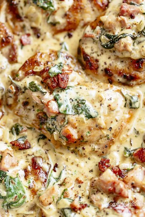 Chicken Thighs Recipe | cafedelites.com Garlic Dijon Sauce, Creamy Dijon Chicken, Dijon Chicken Thighs, Dijon Mustard Chicken, Pan Seared Chicken Thighs, Honey Dijon Chicken, Creamy Dijon, Keto Chicken Thigh Recipes, Dijon Sauce