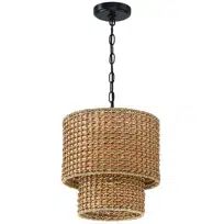 Bayou Breeze Natural Bamboo Lantern Pendant Hanging Light Rustic Wicker Rattan Chandelier For Farmhouse Restaurant Living Room Dining Room Kitchen Island & Reviews | Wayfair Farmhouse Styling, Foyer Pendant Lighting, Wicker Pendant Light, Bamboo Lantern, Rattan Shades, Vintage Edison Bulbs, Vintage Style Decorating, Hanging Ceiling, Hanging Ceiling Lights