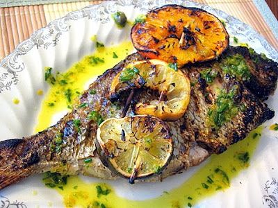 Healthy Greek Fish Recipes, Porgy Recipes, Porgy Fish Recipes, Sharing Plates, Citrus Sauce, Greek Kitchen, Greek Foods, Course Ideas, Easy Fish Recipes