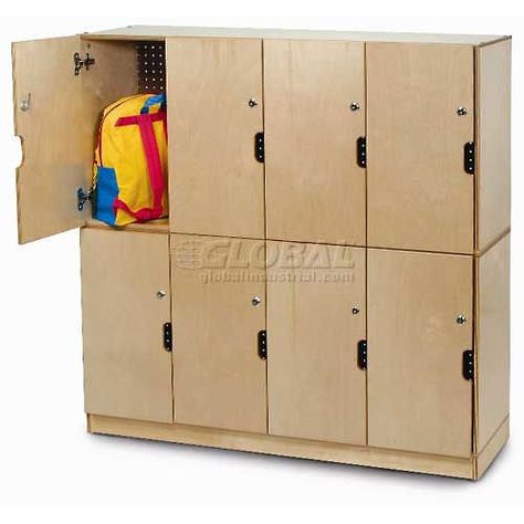 Preschool Cubbies, School Locker Organization, Home Daycare Ideas, Kids Locker, Storage Cubby, Lockable Storage, Storage Kids Room, Steel Locker, School Lockers