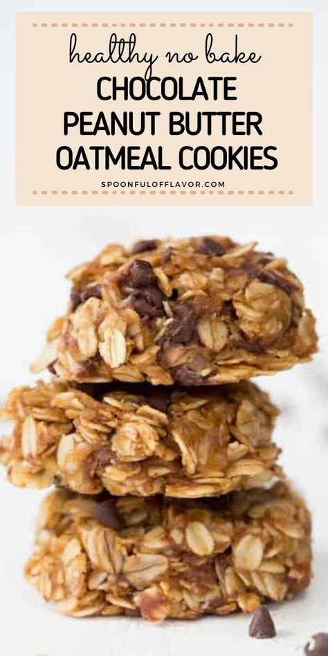 Chocolate Peanut Butter Oatmeal Cookies, Cholesterol Friendly Recipes, Chocolate Peanut Butter Oatmeal, Gluten Free Dairy Free Dessert, Healthy No Bake, Butter Oatmeal Cookies, Dairy Free Cookies, Breakfast Cookies Healthy, Low Cholesterol Recipes