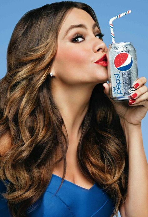 Soda Logo, Sophia Vergara, Celebrity Diets, Diet Pepsi, Fabulous Hair, Hairstyle Trends, Dark Autumn, Pepsi Cola, Hair Flip