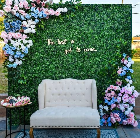 Flower Selfie Wall, Zoom Wedding, Boxwood Backdrop, Wildflower Theme, Mandap Decoration, Grass Backdrops, Selfie Wall, Greenery Wall, Forest Theme Wedding