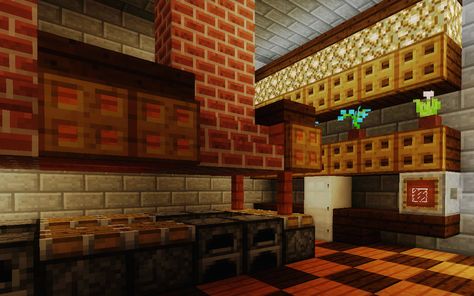 Castle Interior Kitchen, Minecraft Medieval Kitchen, Minecraft Castle Interior, Minecraft Kitchen Design, Kitchen Minecraft, Minecraft Furniture Ideas, Minecraft Website, Medieval Kitchen, Minecraft Kitchens