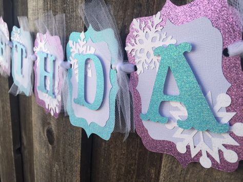 Frozen birthday banner party decorations by CelebrationBanner Frozen Birthday Banner, Frozen Banner, Frozen 3rd Birthday, Anna Birthday Party, Frozen Decorations, Frozen Bday Party, Frozen Party Decorations, Disney Frozen Birthday Party, Frozen Birthday Theme