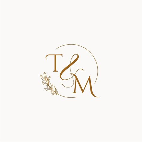 TM initial wedding monogram logo Wedding Initials Logo, Tm Logo, Logo Monogramme, Wedding Card Frames, Wedding Logo Monogram, Beautiful Logos Design, Wedding Initials, Monogram Logo Design, Logo Design Typography