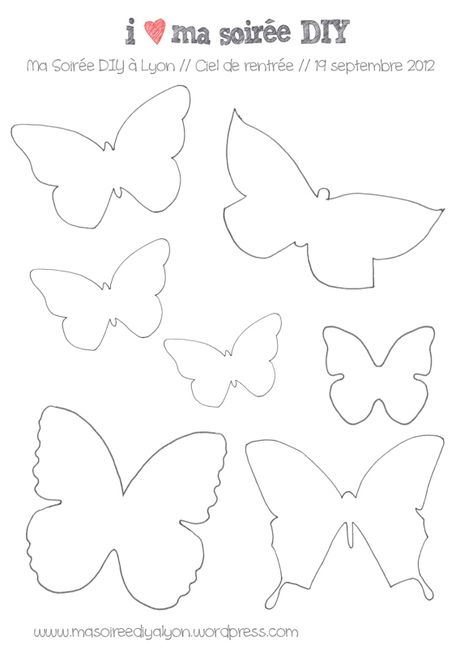 papillons Butterfly Template, Paper Butterflies, Paper Butterfly, Butterfly Crafts, Flower Template, The Butterfly, Spring Crafts, Paper Cut, Kids Crafts