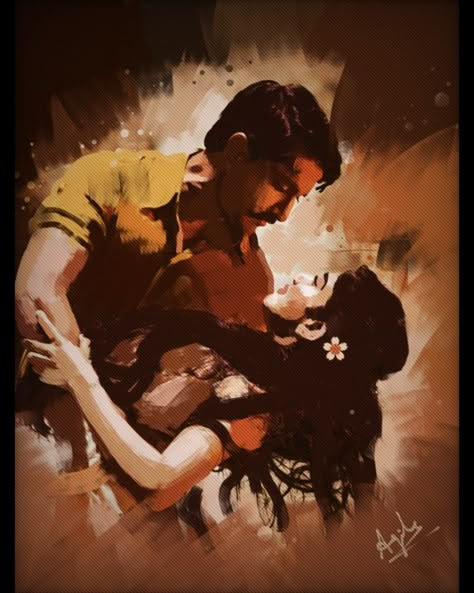 Shyam Singha Roy Aesthetic, South Indian Couple Illustration, Shyam Singha Roy, Charcoal Artwork, Classic Films Posters, Film Posters Art, Art Of Love, Illustration Art Girl, Couple Illustration