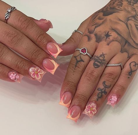 Gel Nails Shape, Plain Acrylic Nails, Short Nail Inspo, Acrylic Toe Nails, Duck Nails, Hard Nails, Girly Acrylic, Colored Acrylic Nails, Summery Nails