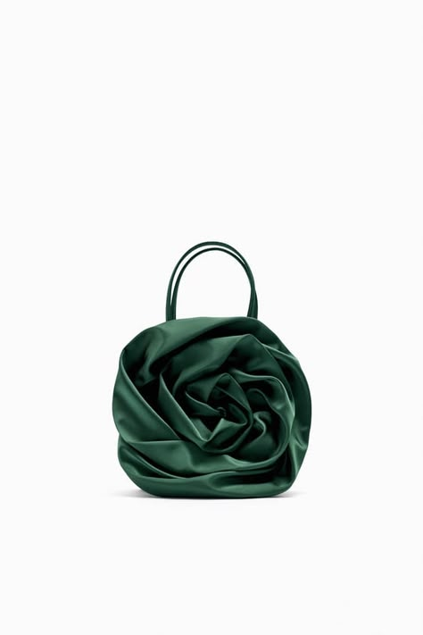 Flower Handbag, Floral Handbags, Silk Bag, Bridesmaid Dress Ideas, Sewing Crafts Tutorials, Zara Bags, Satin Bags, Flower Bag, Satin Flowers