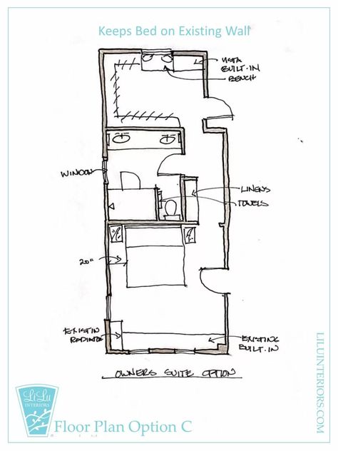 Master Suite Transformation: Peek at a project with LiLu Interiors Entry To Master Suite, Long Narrow Master Suite Layout, Master Suite Layout With Sitting Area Floor Plan, First Floor Master Suite Addition Bedroom, Add On Master Suite Bedroom, First Floor Master Suite Addition, Master Bath And Closet Combo, Add On Master Suite, Loft Conversion Master Suite