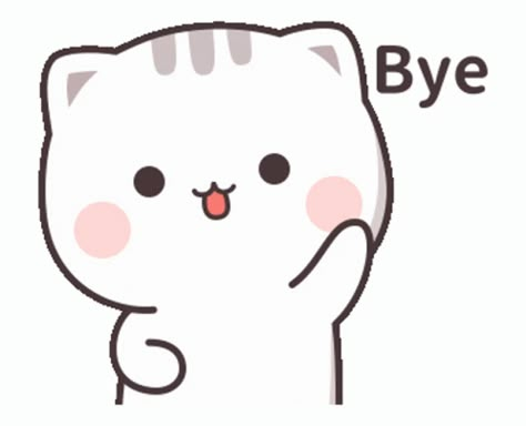 Bye Sticker, Bye Gif, Cutie Cat-chan, Pixel Kawaii, Calin Gif, Images Emoji, Cutie Cat, Dance Gif, Chibi Cat