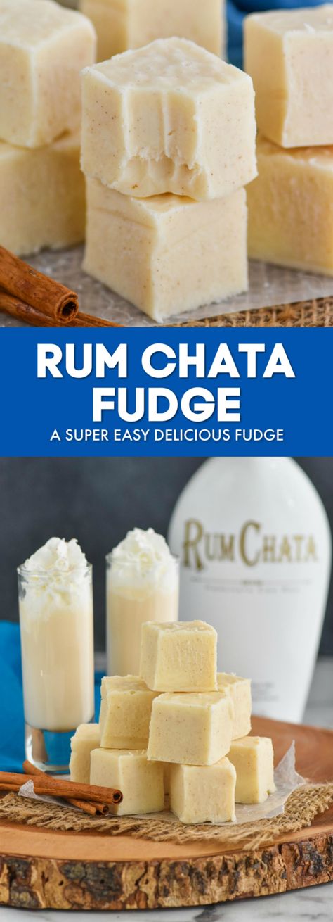 Rum Chata Fudge is such an easy fudge recipe that is perfect for all your favorite grown ups. Creamy and full of delicious cinnamon flavor, this fast treat will be a favorite! Easy Fudge Recipe, Baileys Fudge, Rum Chata, Easy Fudge, Homemade Fudge Recipes, Alcoholic Desserts, Christmas Fudge, Fudge Recipes Easy, Caramel Fudge