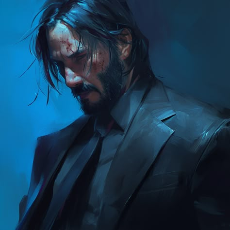 John Wick Keanu Reeves, Keanu Reeves Fanart, John Wick Fanart, John Wick Art, Keanu Reeves Constantine, Monster Anatomy, Akira Nishikiyama, John Wick Hd, Keanu Reeves Cyberpunk