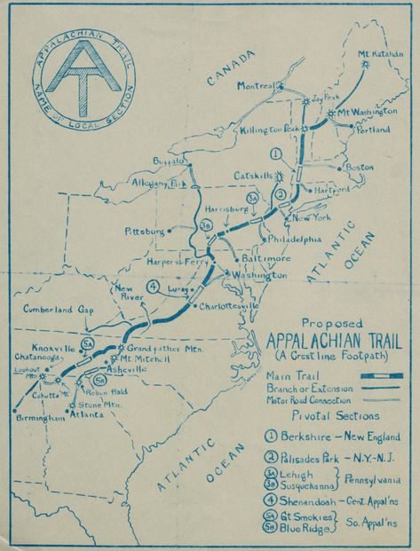 Many local hiking trails cross paths with the Appalachian Trail, but how much do you know about this iconic 2,200 mile long path? For a deep dive into the history of the A.T., check out this great post by Places Journal Appalachian Trail Gear, Appalachian Trail Map, Thru Hike, Baxter State Park, The Appalachian Trail, Hiking Map, Surfing Pictures, Thru Hiking, Backpacking Tips