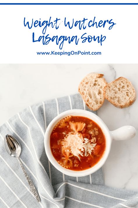 Lasagna Soup – Weight Watchers Weight Watchers Lasagna Soup, Weight Watchers Lasagna, Ww Soup, Lasagne Soup, Keeping On Point, Weight Watchers Recipe, Weight Watchers Lunches, Lasagna Soup Recipe, Weight Watchers Soup