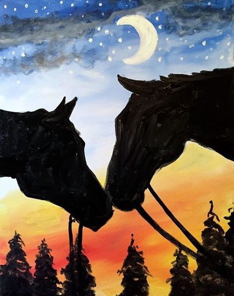 Canvas Painting Ideas Nature, Painting Ideas Nature, Western Painting Canvas, Acrylic Horse Painting, Horse Paintings Acrylic, University Interior, Horse Painting On Canvas, Crafts Wallpaper, Horse Canvas Painting