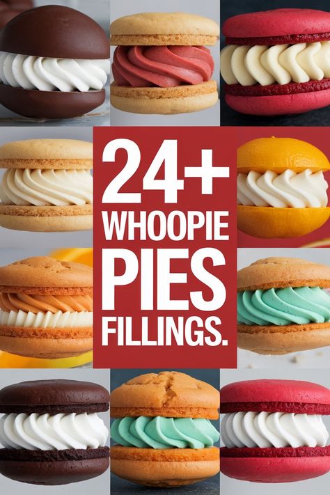 Whip up some tasty whoopie pies with these amazing filling ideas! From peanut butter and chocolate to fluffy marshmallow and pumpkin spice. the possibilities are endless. Perfect for parties or a sweet treat at home. Let your baking adventures shine with these scrumptious flavors! Whoopie pies are so fun!  https://ostrali.com/whoopie-pies-filling Caramel Whoopie Pies, Salted Caramel Whoopie Pies, Whoopie Pie Filling Marshmallow, Pineapple Whoopie Pies, Boston Cream Whoopie Pies, Eggnog Whoopie Pies, Holiday Whoopie Pies, Funfetti Whoopie Pies, Filling For Whoopie Pies