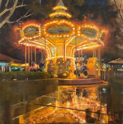 May 2022 Winners and Finalists - Plein Air Salon by PleinAir Magazine Carousel Inspiration, Carousel Painting, Carousel Art, Nostalgia Art, Salon Art, Butterfly Drawing, Art Competitions, A Level Art, Oui Oui