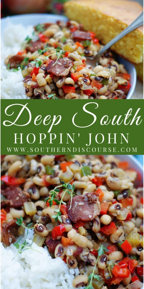 Deep South Hoppin' John Black Eyed Peas - southern discourse Canning Hoppin John, Cajun Hoppin John Recipe, Hoppin Johns Recipe, Hoppin' John, Diyjoy.com Recipes For, Cajun Black Eyed Peas Recipe, Hoppin John Crockpot, Hopin John Black Eyed, Hoppin Johns Recipe Southern Style