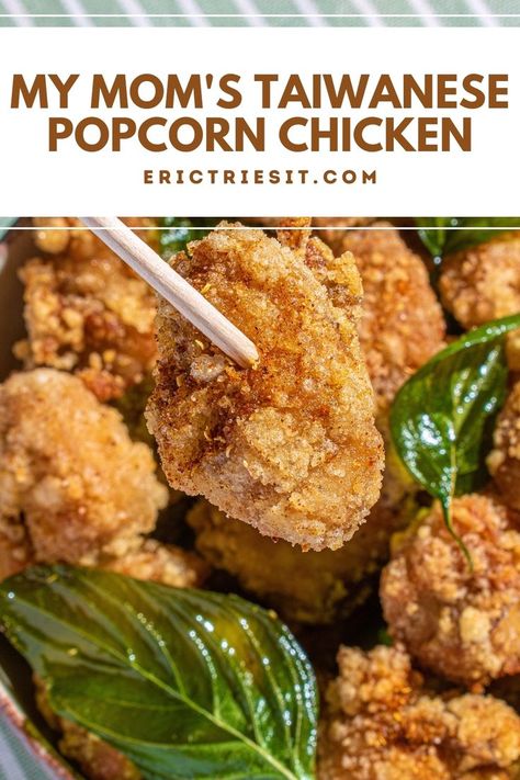 Fried Popcorn Chicken, Taiwanese Fried Chicken Recipe, Taiwanese Fried Chicken, Taiwanese Popcorn Chicken, Sichuan Peppercorn, Fried Chicken Recipe, Five Spice Powder, Popcorn Chicken, Seasoning Mixes