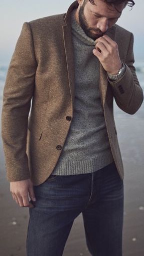 Blazer Outfits Men, Mens Business Casual Outfits, Smart Casual Men, Stylish Men Casual, Brown Blazer, Winter Outfits Men, Mens Fashion Casual Outfits, Smart Casual Outfit, Mens Casual Dress