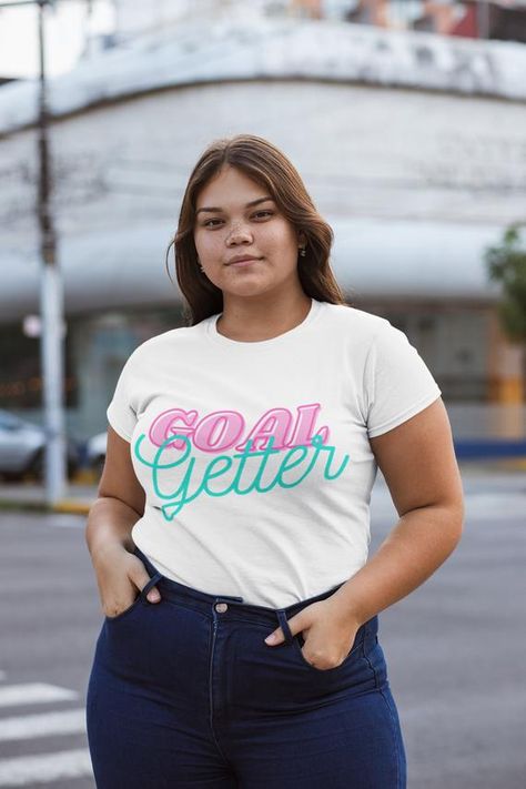 Inspirational shirt, Goal Getter Goal Getter, Girl Power Shirt, Women Who Lift, Shirt Girl, Etsy Favorites, Inspirational Shirt, Unisex Shorts, Shirt Women, Workout Tee