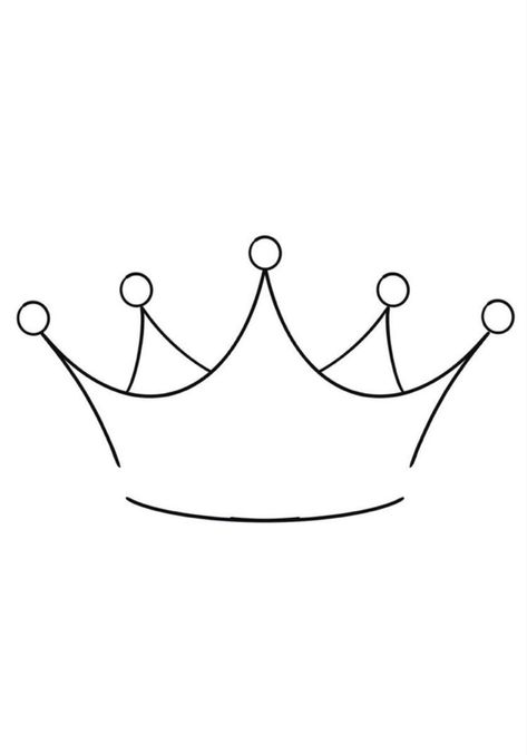 King Crown Drawing Simple, Fineline Crown Tattoo, Crown Line Tattoo, Crown Simple Drawing, Drawings Of Crowns, Crown Tattoo Outline, Crown Aesthetic Drawing, How To Draw A Crown, Crown Outline Tattoo