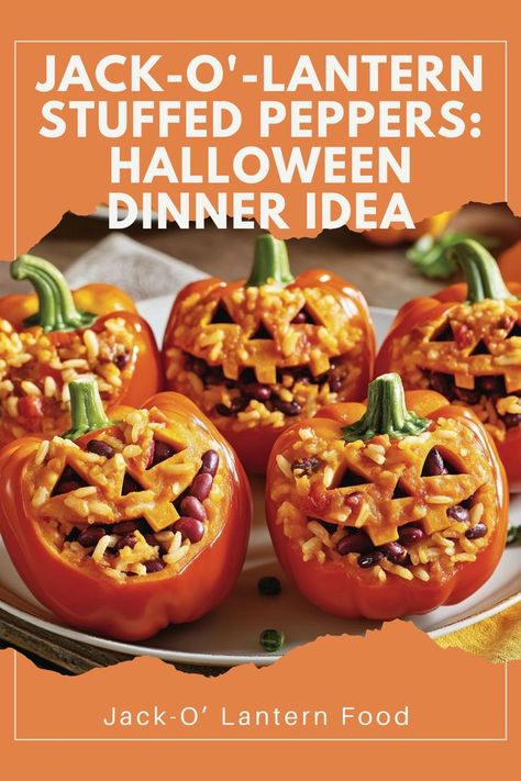 🍴 Spooky Stuffed Peppers – These jack-o'-lantern stuffed peppers are not only adorable but also delicious! Perfect for Halloween night! 🥗 #HalloweenRecipes #StuffedPeppersInspo #FestiveFood #SpookyEats Spooky Meals, Halloween Stuffed Peppers, Halloween Dinner Ideas, Halloween Meal, Best Macaroni Salad, Must Have Kitchen Gadgets, Festive Dinner, Halloween Dinner, Dinner Options