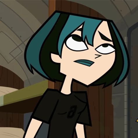 Total Drama Gwen Icons, Gwen Tdi Aesthetic, Total Drama Island Gwen Icon, Gwen Tdi Pfp, Gwen A Tutto Reality, Gwen Total Drama Pfp, Blue Hair Character Cartoon, Total Drama Island Gwen, Tdi Gwen