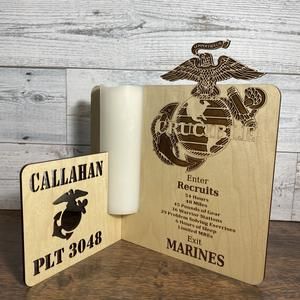 Marine Bootcamp, Marine Corps Graduation, Crucible Candle, Boot Camp Graduation Gifts, Grad 2023, Boot Camp Graduation, Memory Ideas, Marine Gifts, Glowforge Ideas