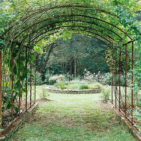 Pergola Walkway, Metal Arbor, Wooden Arbor, Arbors Trellis, Pergola Swing, Metal Pergola, Pergola Design, Garden Vines, Garden Arbor