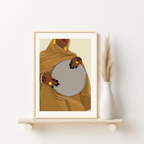 Sudan Art Painting, Sudan Art Culture, African Poster, Minimal Art Print, Art African, Diy Embroidery Patterns, Painting Art Lesson, African Queen, Mini Canvas Art