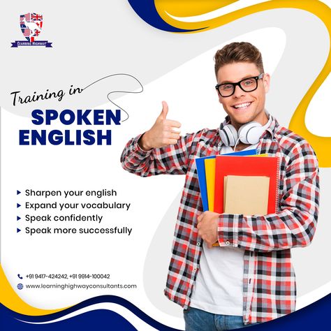 Looking for the Best Spoken English classes in Punjab? Join Learning Highway, the most trusted English Speaking Institute to become a fluent English speaker. Join Now and Speak more successfully. 👉For more information get in touch with us on: ☎️ Call:+91 9417-424242, +91 9914-100042 📧 Email: info@learninghighwayinstitute.com 🌐 Visit: www.learninghighwayconsultants.com 🏠: Muktsar Office: 30 feet Road, Near Bus Stand 🏠: Kotkapura Office: Opp. Giani Zail Singh Market Tutoring Flyer, Education Poster Design, Class Poster, Bus Stand, Simple Saree Designs, Fluent English, English Teaching, Spoken English, English Course